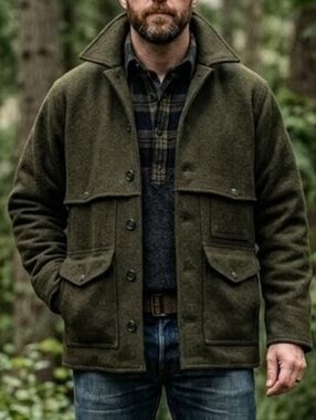 VTG Filson Style 83 Double Macinaw Cruiser Jacket - Forest Green -Sz 40 Med NWOT